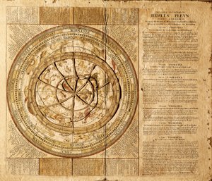 Hollantilaisen kartografin Johannes van Keulenin (1654-1715) tekemä taivaan planisfääri. Tähtikuviot ovat edustettuina ja liikkuvan ympyrän avulla on mahdollista seurata tähtien sijaintia vuoden kuukauden mukaan. Barcelona. Barcelonan merimuseo
