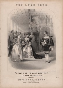 Luuttulaulu Donizettin Anna Bolenalta (värilitho)