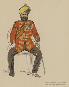 Upseeri Keski-Intian hevonen (väri litho)