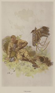 Haavoittunut (väri litho) tekijältä John (after) Charlton