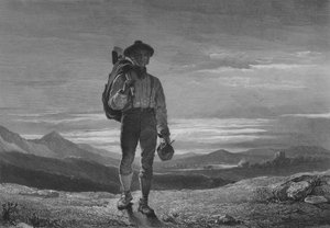 Kuvitus Robert Burnsin The Cottarin lauantai-iltaan, säe II (kaiverrus)