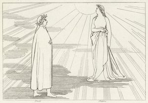 Nousu ensimmäiseen taivaaseen, paratiisi, laulu 1 (kaiverrus) tekijältä John (after) Flaxman