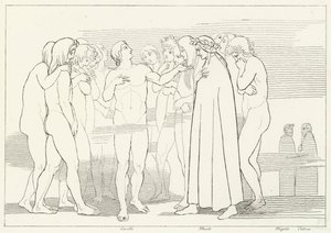 Casellan laulu, Kiirastule, Canto 2 (kaiverrus) tekijältä John (after) Flaxman