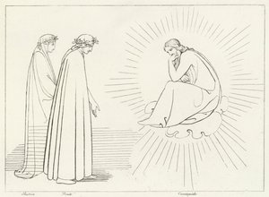 Dante keskustelee Cacciaguidan kanssa, Paratiisi, Canto 17 (kaiverrus)
