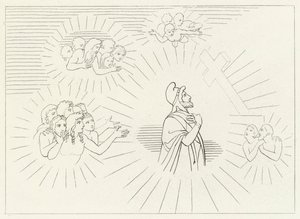 Heavenly Splendours, Paradise, Cant 20 (gravat) finlandès tekijältä John (after) Flaxman