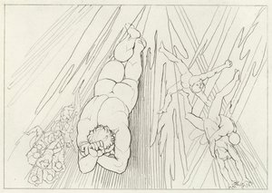 Lucifer, Kiirastuli, Canto 12 (kaiverrus) tekijältä John (after) Flaxman