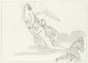 Buonaconten vapautus, Kiirastus, Canto 5 (kaiverrus) tekijältä John (after) Flaxman