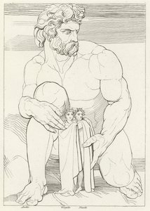 Jättiläiset, Inferno, Canto 31 (kaiverrus) tekijältä John (after) Flaxman
