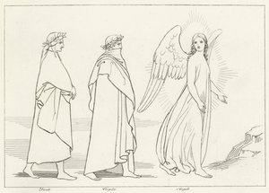 Opasenkeli, Kiirastule, Canto 15 (kaiverrus) tekijältä John (after) Flaxman