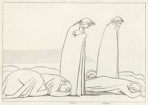 Ahneuden alue, Kiirastuli, Canto 19 (kaiverrus) tekijältä John (after) Flaxman