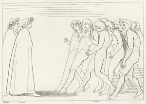 Kiirastulen eteinen, Kiirastuli, Canto 3 (kaiverrus) tekijältä John (after) Flaxman