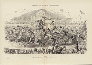 Muistomerkit suuresta näyttelystä 1851, The Great Derby Race for 180051 (kaiverrus) tekijältä John (after) Leech