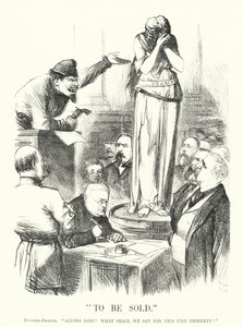 Punch-sarjakuva: Myydään - Pariisin kommuuni (kaiverrus) tekijältä John (after) Tenniel