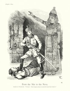 Sir John Tennielin sarjakuva: Nilsiästä Nevalle (kaiverrus). tekijältä John (after) Tenniel