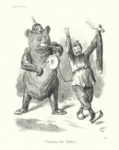 Sir John Tennielin sarjakuva: (kaiverrus): "Turning the Tables" (kaiverrus) tekijältä John (after) Tenniel