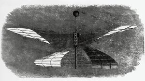 Enrico Forlanini -helikopteri (1848-1930), mustepiirustus, Italia