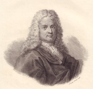 Italialaisen matemaatikon Jacopo Riccatin (1676-1754) muotokuva, Caterina Piotti-Pirolan kuparikaiverrus tekijältä Walter Charles Mills