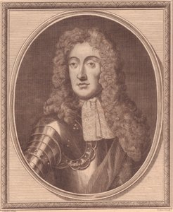Englannin Jaakko II:n (1633-1701) muotokuva, John Goldarin (1729-1795) kuparikaiverrus G Knellerin maalauksesta. tekijältä Walter Charles Mills
