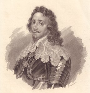 Muotokuva Thomas Francis of Savoysta, Carignanon prinssi (1596-1656), G Fusinatin kuparikaiverrus Van Dickin maalauksesta tekijältä Walter Charles Mills