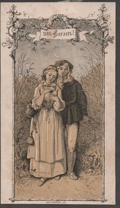Sydämestä, n. 1850 (värillinen puupiirros) tekijältä John Allanson