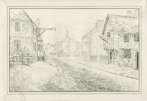 Rugeley Town - Wolseleyn silta Lichfield Roadille: kynä- ja mustepiirustus, nd [1814]