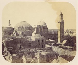 Pyhän haudan kupoli, Jerusalem, 1860-luku.