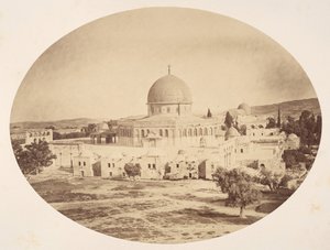 Jerusalem, Moriah-vuoren temppelin paikka, 1857.