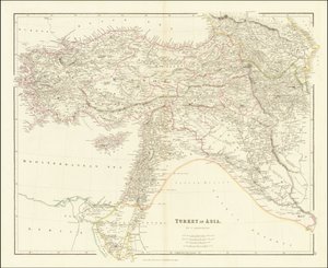 Vuoden 1840 kartta Aasian Turkista tekijältä John Arrowsmith