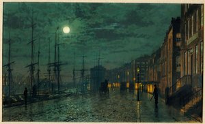 City Docks by Moonlight tekijältä John Atkinson Grimshaw