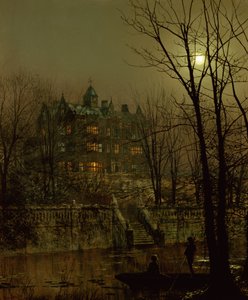 Knostrop Old Hall, Leeds tekijältä John Atkinson Grimshaw