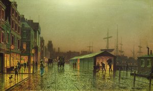 Liverpoolin satama tekijältä John Atkinson Grimshaw