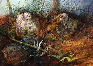Newlay Wood, 1861 tekijältä John Atkinson Grimshaw