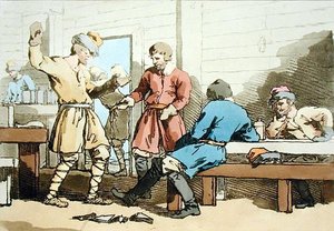 Taiteilijan kaivertama Kaback, julkaistu 1803 (värilitho)