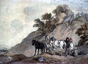 Kärry ja tiimi sorakuolassa tekijältä John Augustus Atkinson
