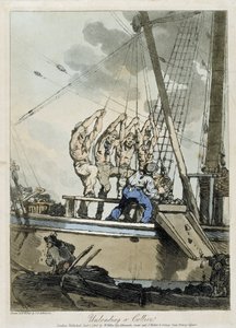 Hiilen purkaminen lastista ja höyrylaivasta tekijältä John Augustus Atkinson