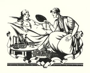 Lord Byronin kuvitus Don Juanille (litho)