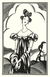 Lord Byronin kuvitus Don Juanille: Aurora Raby, nuori tähti (litho) tekijältä John Austen