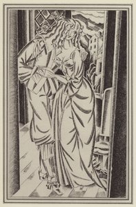 Daniel Defoen kuvitus Moll Flandersille (litho) tekijältä John Austen