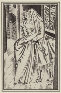 Daniel Defoen kuvitus Moll Flandersille (litho) tekijältä John Austen