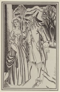 Daniel Defoen kuvitus Moll Flandersille (litho) tekijältä John Austen