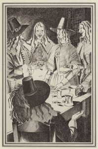 Daniel Defoen kuvitus Moll Flandersille (litho) tekijältä John Austen