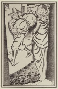 Daniel Defoen kuvitus Moll Flandersille (litho) tekijältä John Austen
