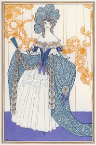 Kuvitus teokselle "Konnit posliinissa", Sekalaista 1800-luvun runoja (värilitho) tekijältä John Austen