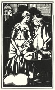 Laurence Sternen kuvitus Tristram Shandylle (litho) tekijältä John Austen