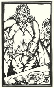 Laurence Sternen kuvitus Tristram Shandylle (litho) tekijältä John Austen