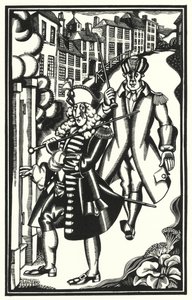 Laurence Sternen kuvitus Tristram Shandylle (litho) tekijältä John Austen