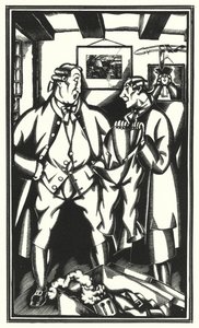 Laurence Sternen kuvitus Tristram Shandylle (litho) tekijältä John Austen