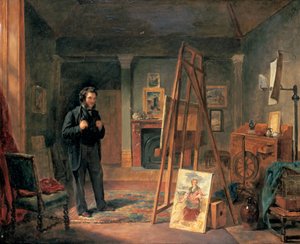 Thomas Faedin muotokuva studiossaan, 1800-luku