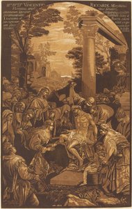 Lasaruksen herättäminen tekijältä John Baptist Jackson after Leandro Bassano