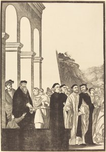 Neitsyen esitys temppelissä [vasen levy] tekijältä John Baptist Jackson after Titian